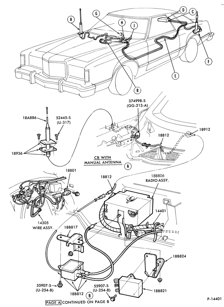 Схема AIR CONDITIONER-Radio and stereo - antenna- non-power (C.B. radio)