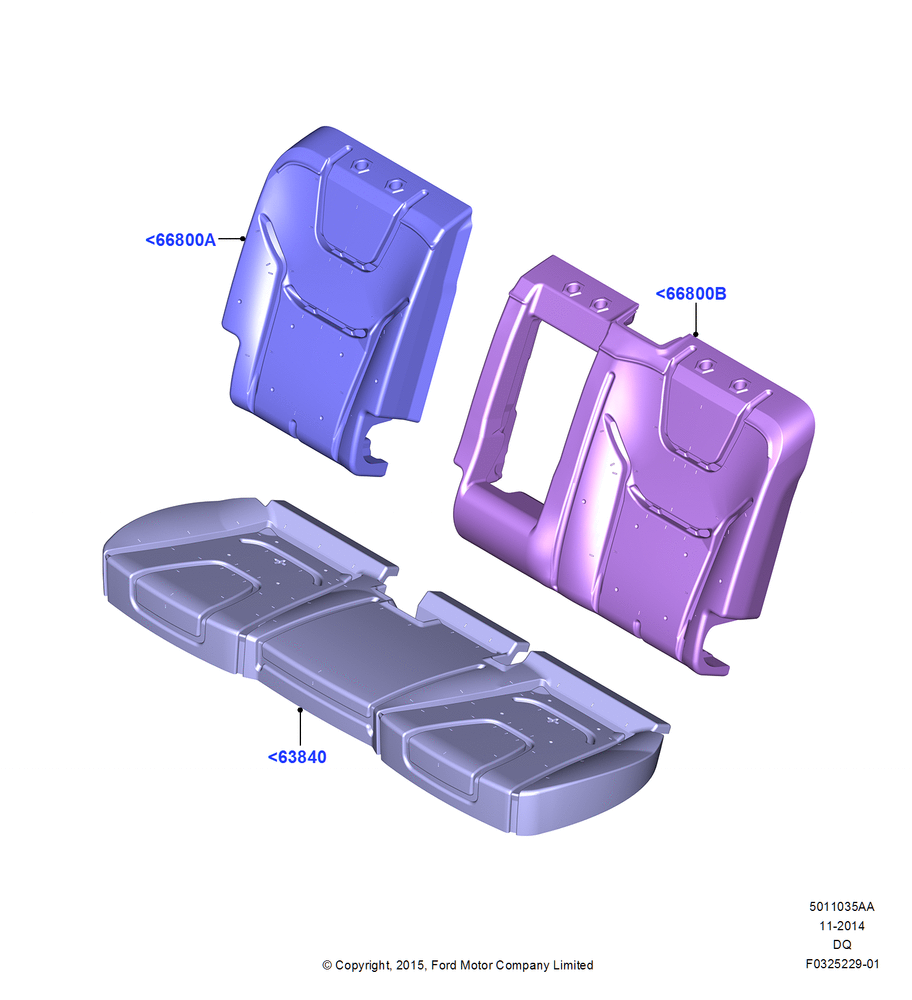 Схема Подушки и обогрев задних сидений, Less Rear Heated Seat; 19.01.2015