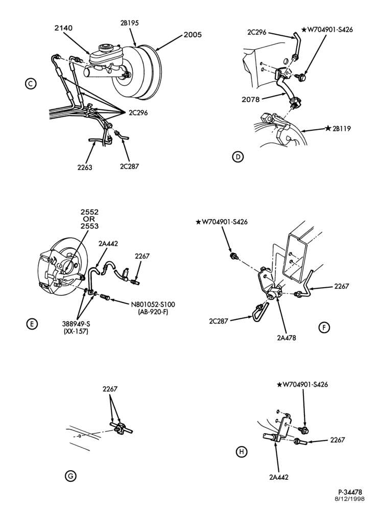 Схема BRAKES-Disc brake system - anti-lock - exc. limo - Page B