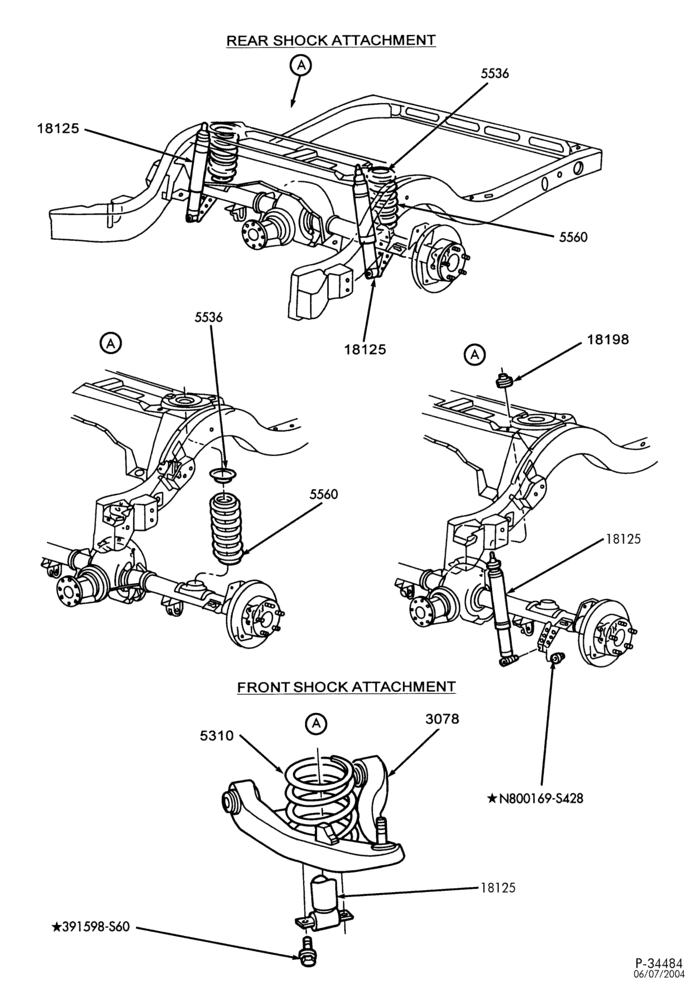 Схема FRONT SPRING AND STABILIZERS-Rear suspension - arms, shocks & springs - coil springs