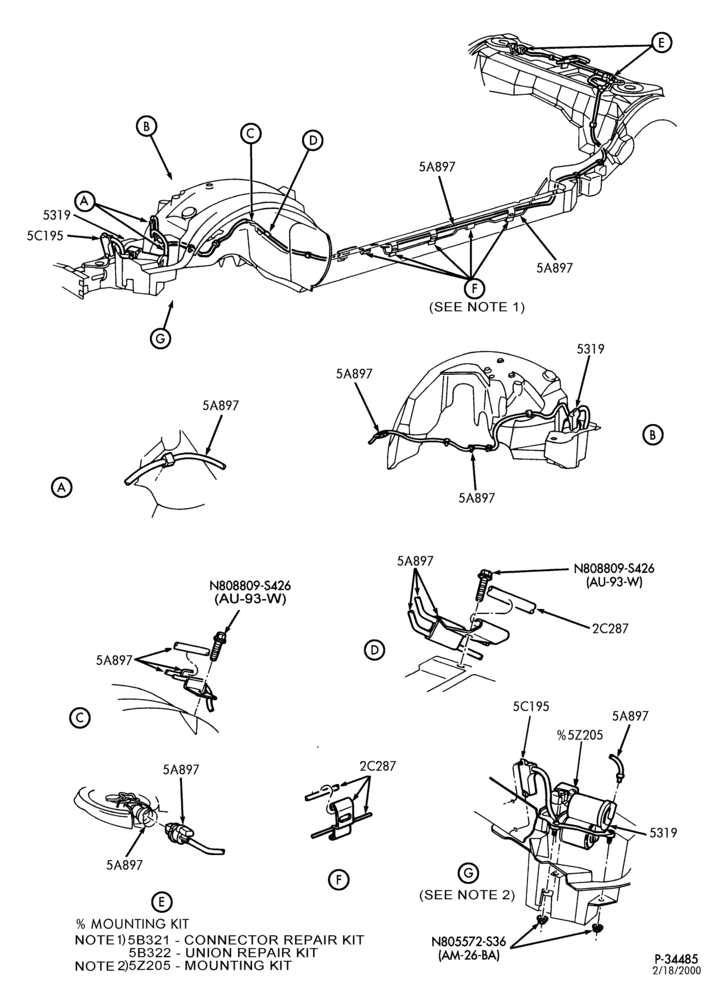 Схема FRONT SPRING AND STABILIZERS-Rear suspension - automatic load leveling system