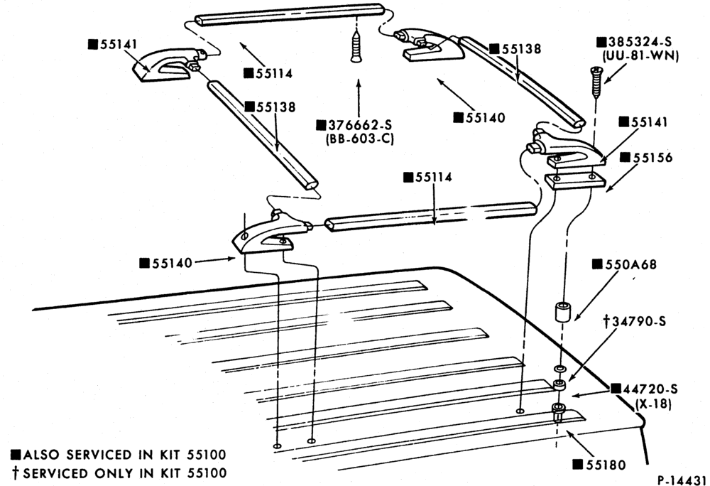 Схема TRIM-Roof rail kit (sport)-All