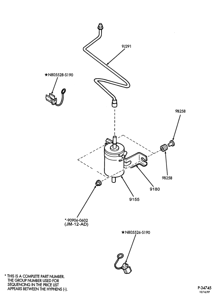 Схема 4 CYL. 2.0L - EXC. DOHC-Fuel filter & related parts