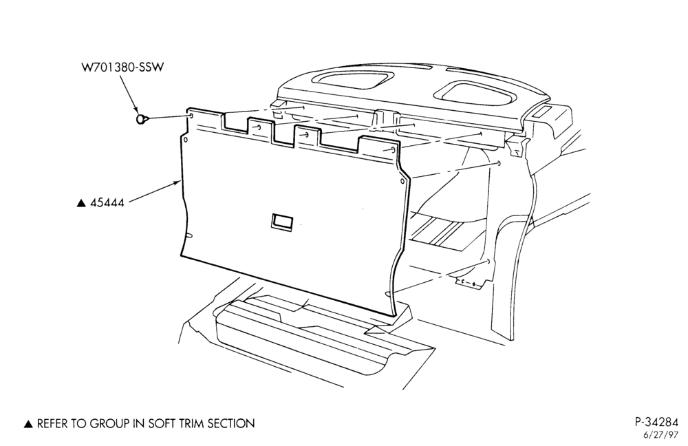 Схема SOFT, INTERIOR TRIM-Luggage compartment trim - installation