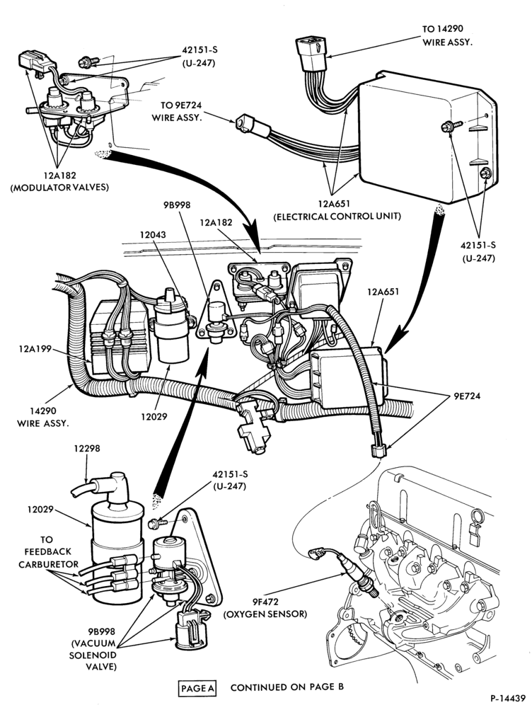 Схема 4 CYL. 2.3L (140 C.I.D.) - TC (TURBO)-(E.C.U.-A)- Page A