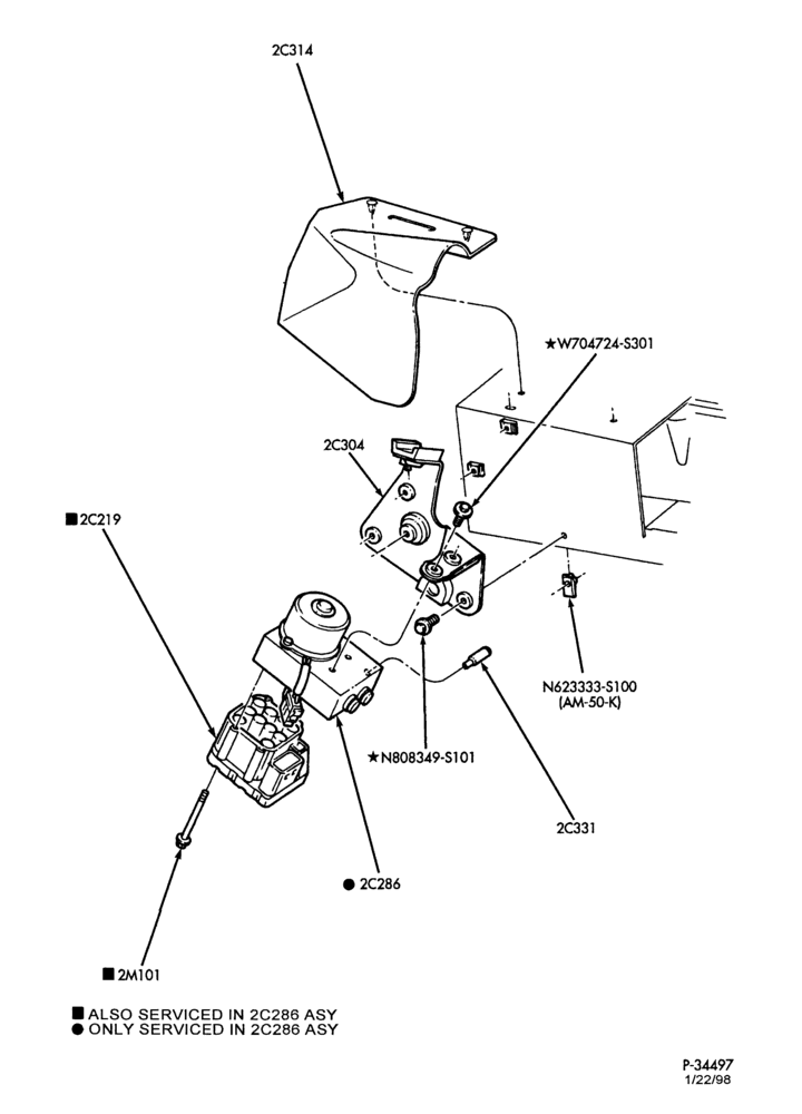 Схема BRAKES-Brake anti-lock control installation