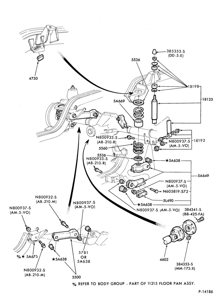 Схема FRONT SPRING AND STABILIZERS-REAR SUSPENSION - shock absorbers and springs