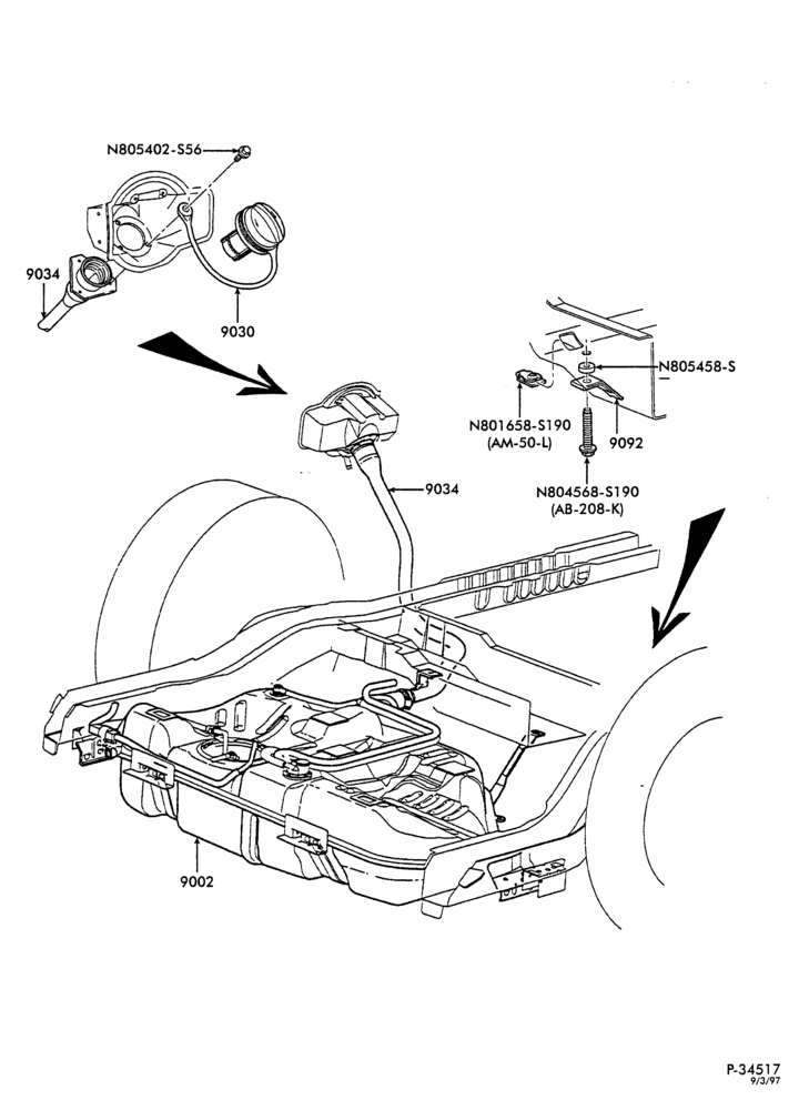 Схема FUEL TANK AND LINES-Fuel system - tank installation - Page A