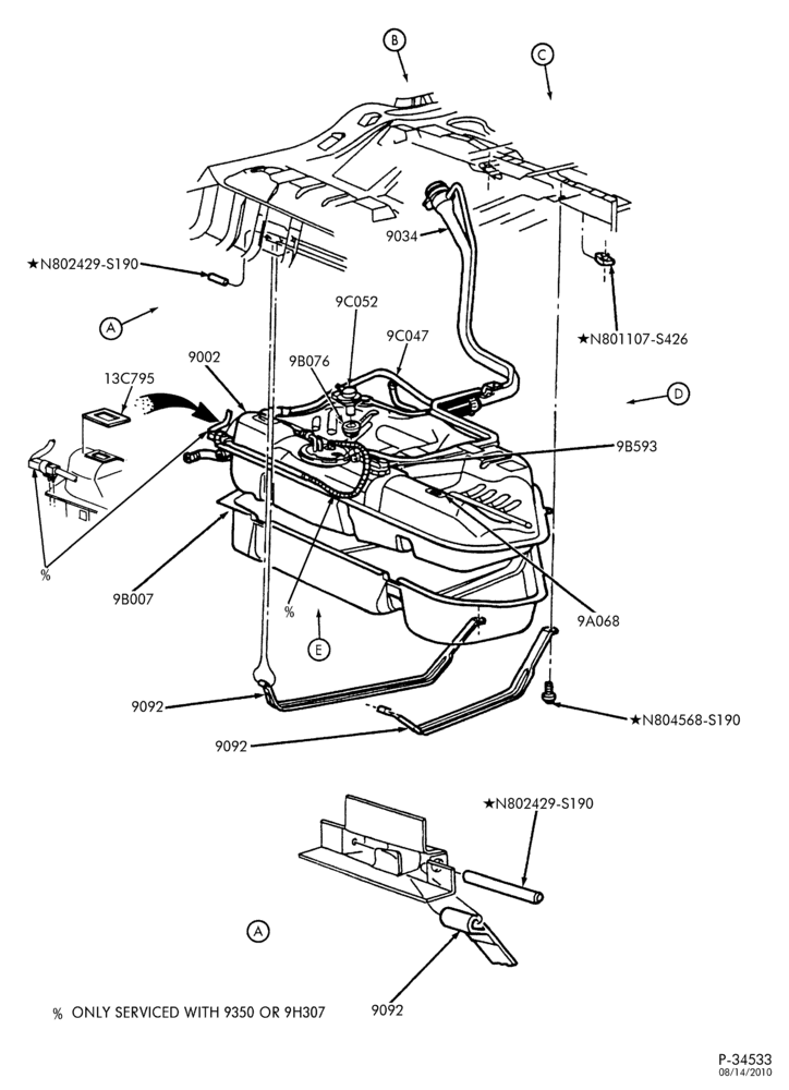 Схема 6 CYL. 3.0L - DOHC-Fuel system - tank installation - Page A