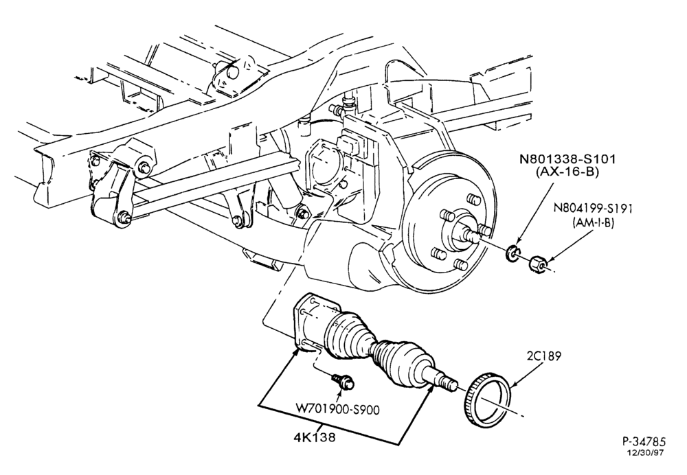 Схема DRIVESHAFT-DRIVESHAFT- Half-shaft installation - electric-R
