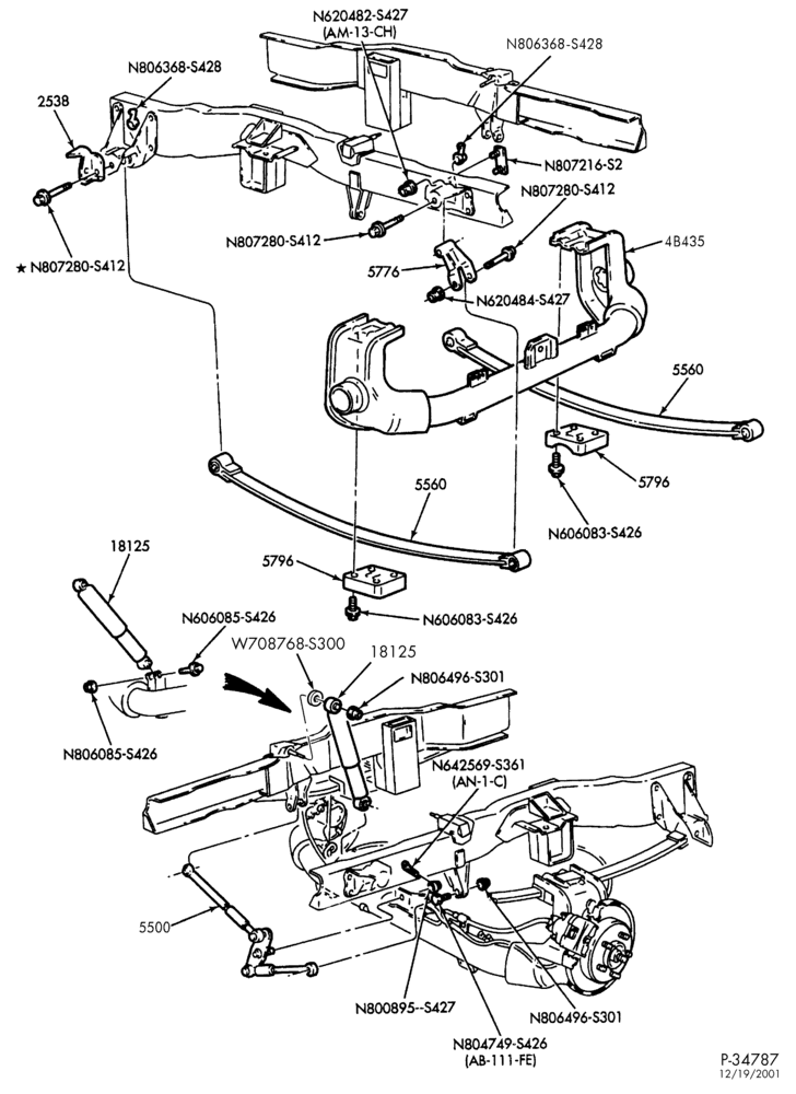Схема SPRING, STABILIZERS, REAR SUSPENSION-Rear suspension - electric-R