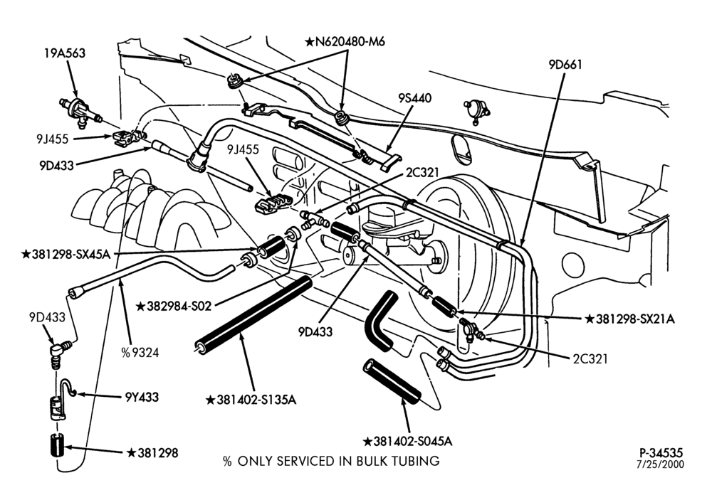 Схема MANIFOLDS, THERMOSTATS & EMISSION PARTS-Manifold assembly - vacuum outlet