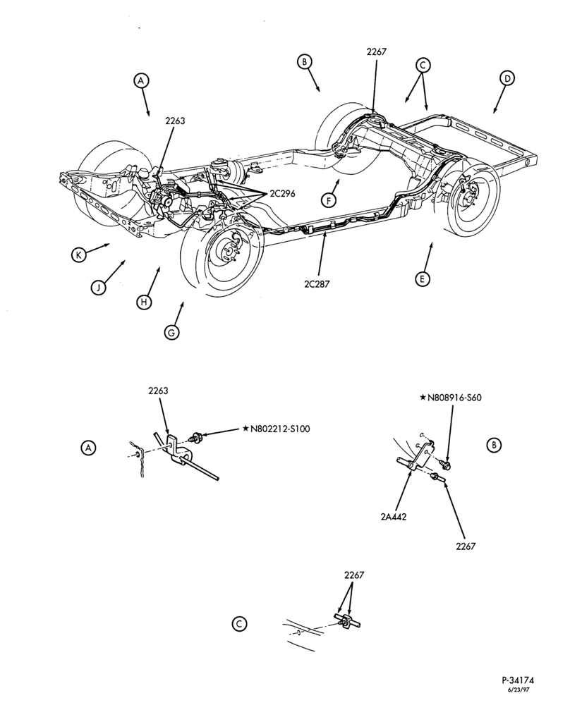 Схема BRAKES-Disc brake system - rear disc - with anti-lock & traction control - Page A