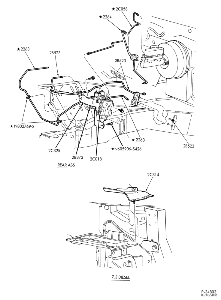 Схема BRAKES-Brake lines & related parts - front - Page C-L1