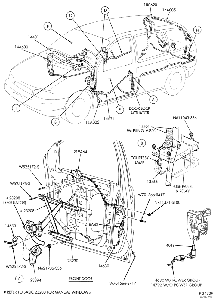 Схема ELECTRICAL SYSTEMS-Wiring system - power door locks, windows & controls - Page A-TW