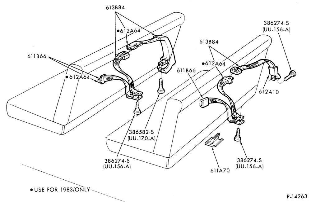 Схема SEAT BELTS-Seat belt installation - 2nd, 3rd and 4th deluxe seat-All