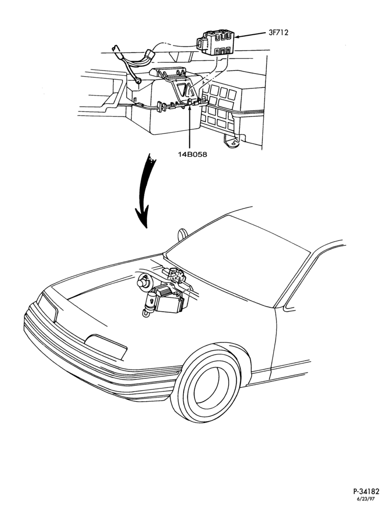 Схема STEERING-Power steering system - Variable assist module - without rear air suspension