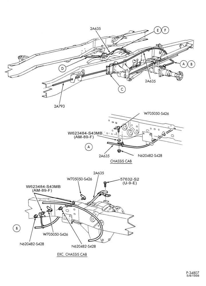 Схема BRAKES-Parking brake lines & related parts - Page B-L1