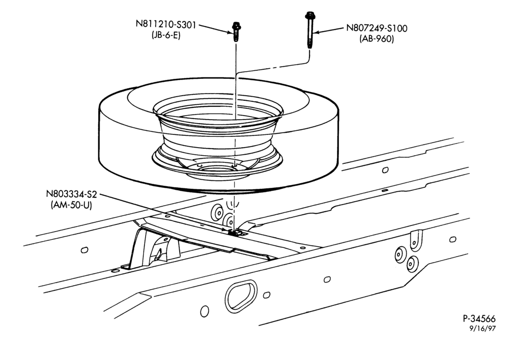 Схема SPARE WHEEL CARRIERS-Spare wheel stowage - under body mount-F250SD/550SD