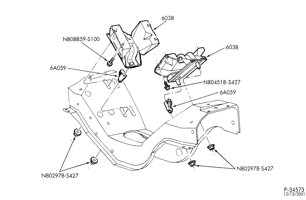 Схема 10 CYL. 6.8L-Engine supports, insulators & related parts-L1