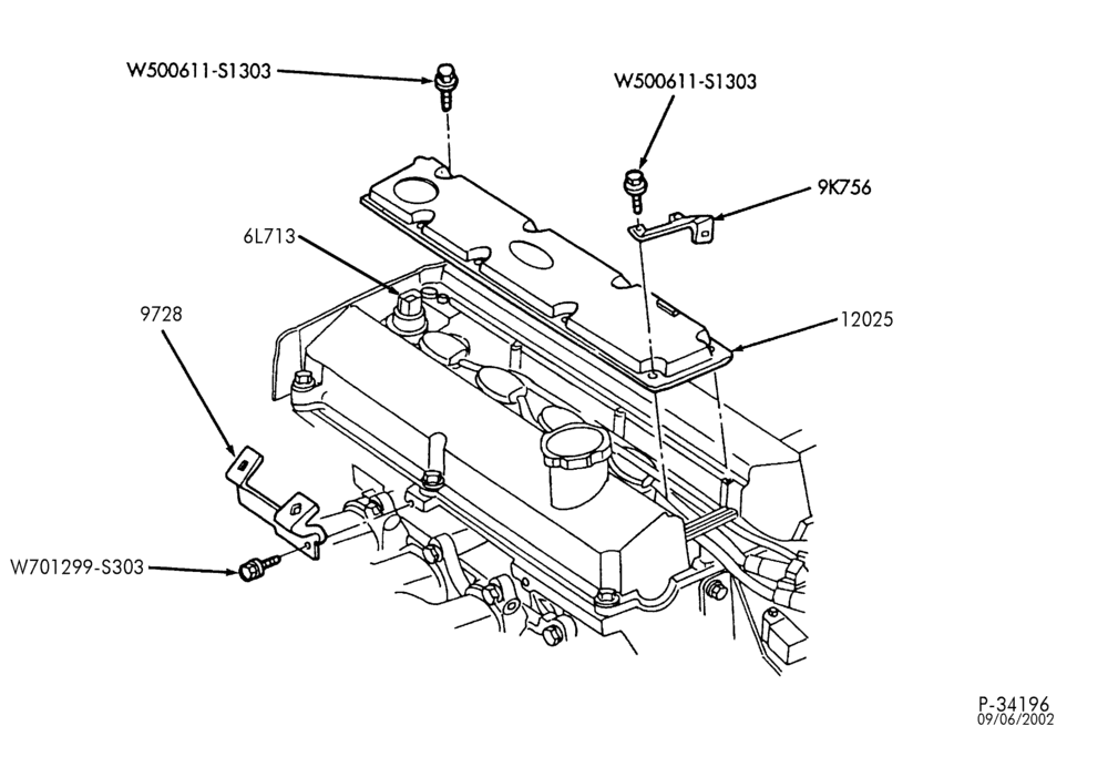 Схема 4 CYL. 2.0L - DOHC-Spark plug cover & related parts