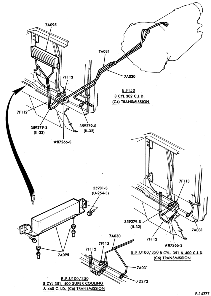 Схема A0T TYPE TRANSMISSION-Oil cooling system- w/oil cooler-E100/250