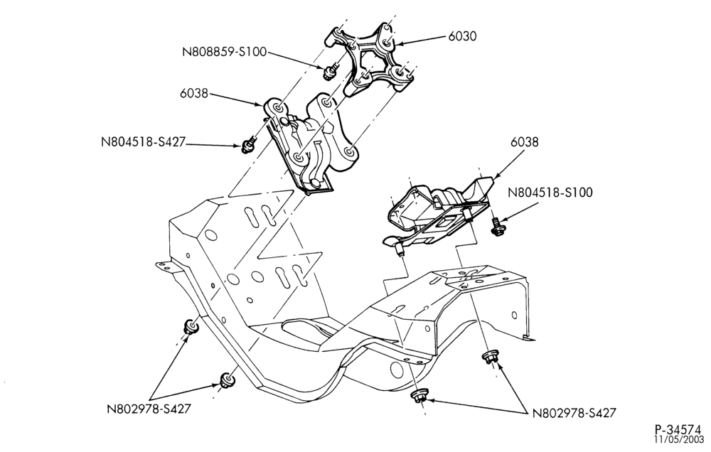 Схема 8-цил. 5,4 л — Двигатель supports-F250SD/550SD