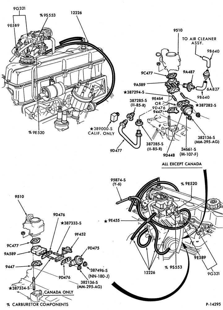Схема 6 CYL. 4.9L (300 C.I.D.)-GAS-E100/350