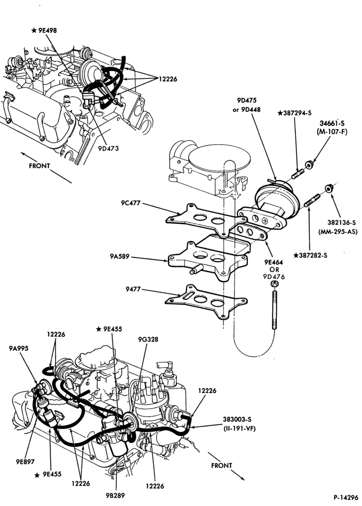Схема 8 CYL. 4.2L (255 C.I.D.)-GAS-F100