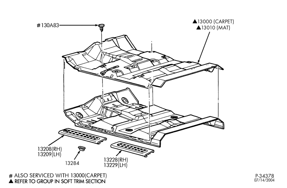 Схема SOFT, INTERIOR TRIM-Floor trim & scuff plates - Crew Cab-F250SD/550SD