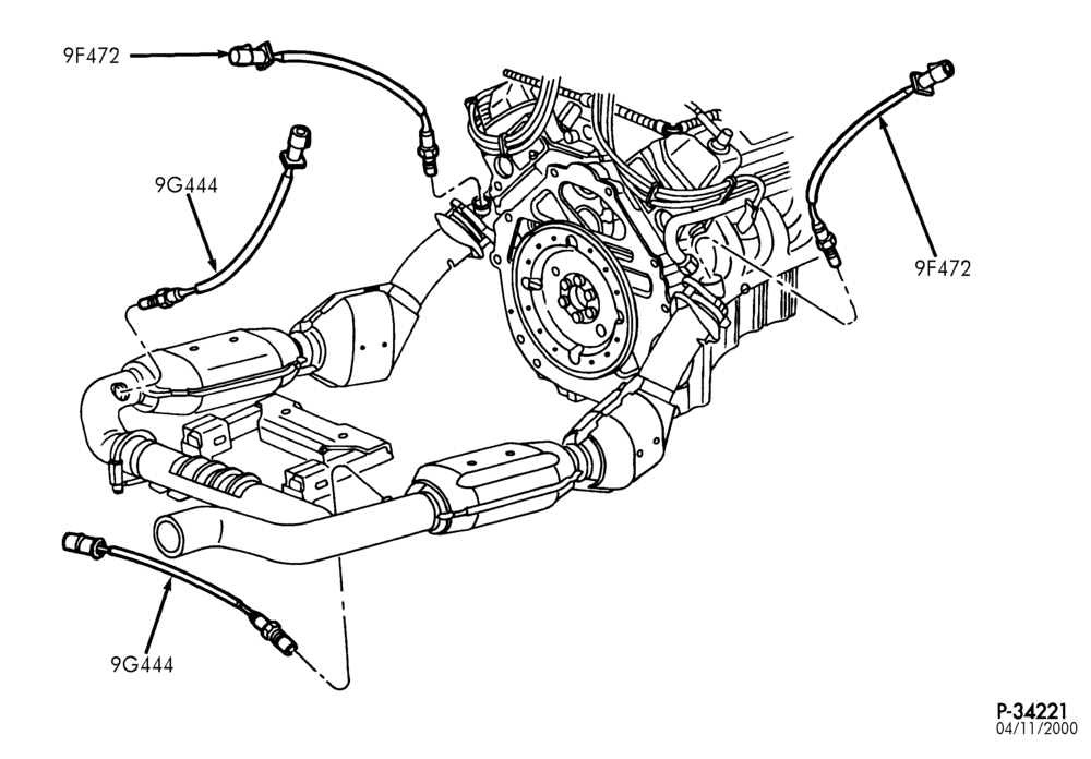 Схема 6 CYL. 4.2L - GAS-Exhaust gas oxygen & catalyst monitor