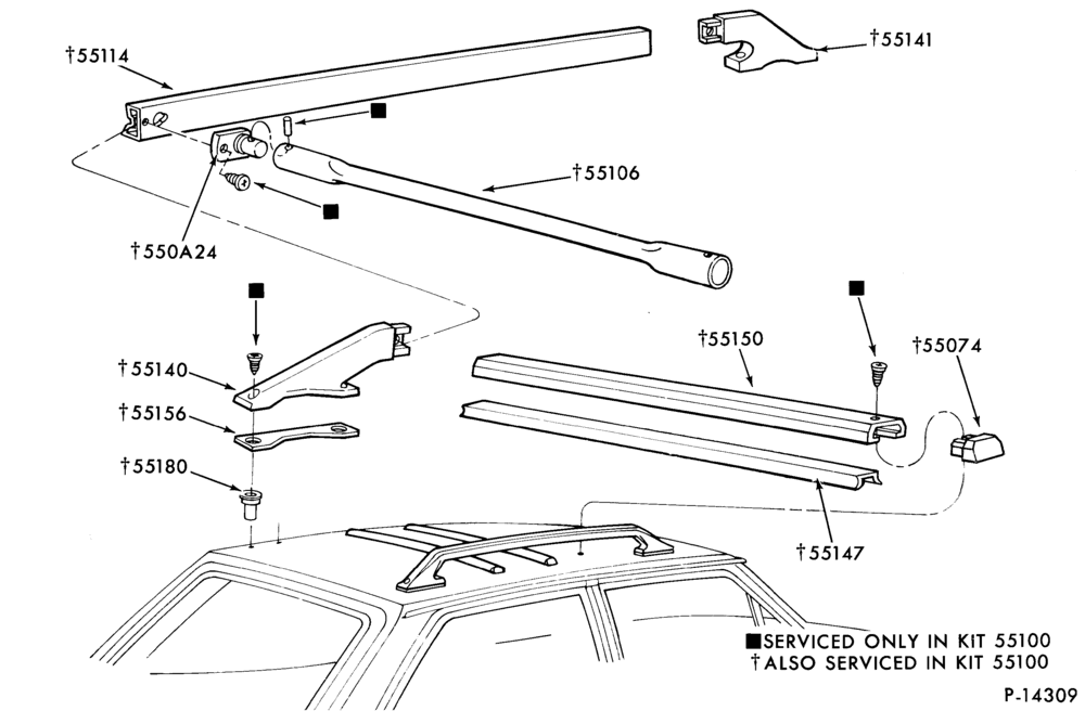 Схема LIFT/TAILGATE, LUGGAGE & BACK WINDOW-Luggage carrier