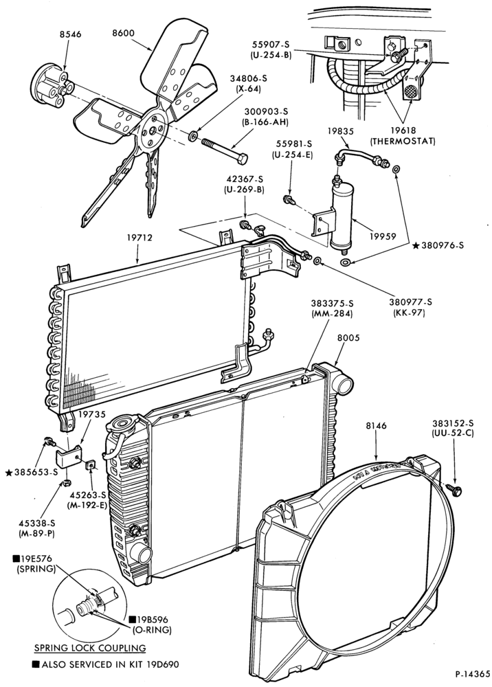 Схема AIR CONDITIONER-Condenser, Dehydrator - hang - integral- 6 cyl.