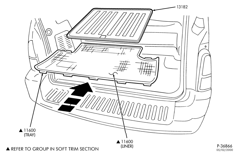 Схема SOFT, INTERIOR TRIM-Interior trim - cargo liner & tray-B