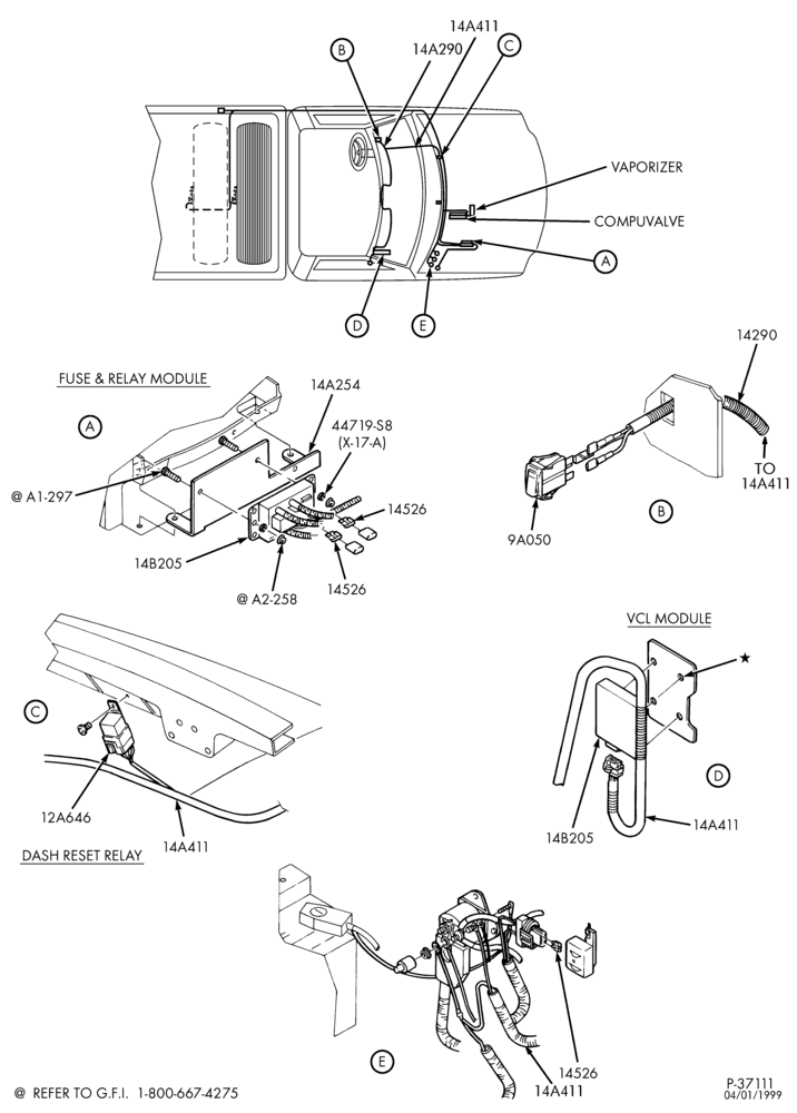 Схема 8-цил. 5,4 л - (BI-FUEL) - CNG/GAS - LPG/GAS-Electrical components - LPG/GAS