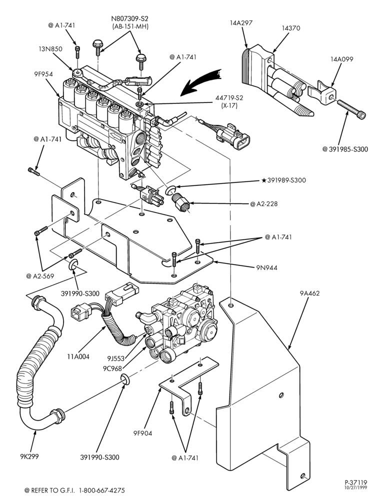 Схема 8-цил. 5,4 л - (BI-FUEL) - CNG/GAS - LPG/GAS-Compuvalve vapor assembly - LPG/GAS