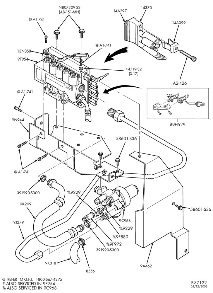 Схема 8-цил. 5,4 л - (BI-FUEL) - CNG/GAS - LPG/GAS-Compuvalve vapor assembly - CNG/GAS