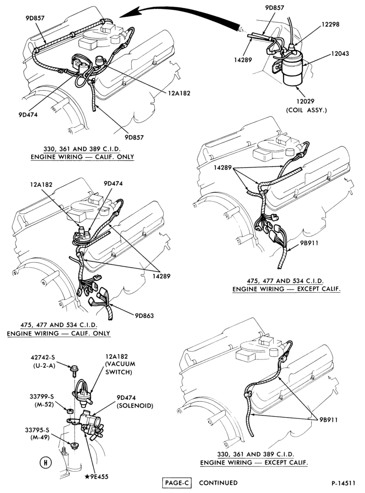 Схема BATTERY CARRIERS-(1980/81)-C-CT600/900-8 cyl.-Page C