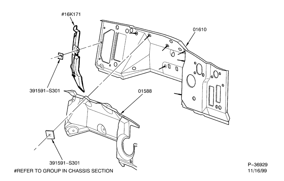 Схема SOFT, INTERIOR TRIM-Dash insulator - engine compartment - gas-F250SD/550SD