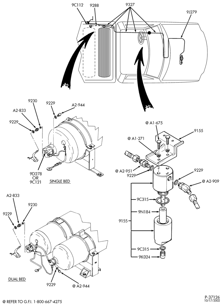 Схема 8-цил. 5,4 л - (BI-FUEL)-Fuel filter & fuel line assembly - CNG/GAS