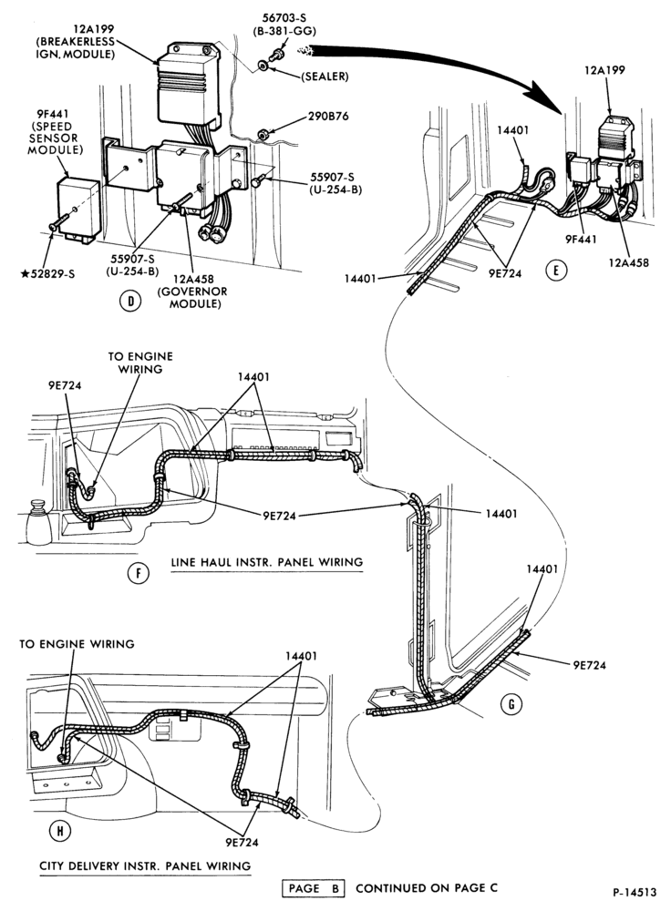 Схема BATTERY CARRIERS-(1980/81)-L-LN-LNT-LT-LTS600/900-8 cyl.-Page B