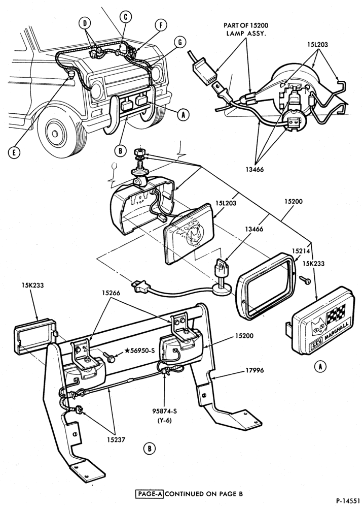 Схема LAMPS-Fog lamps and related parts - Page A-E100/350