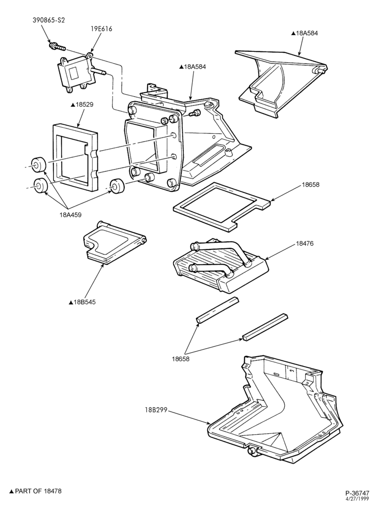 Схема HEATERS-Heater parts - passenger compartment-E150/550