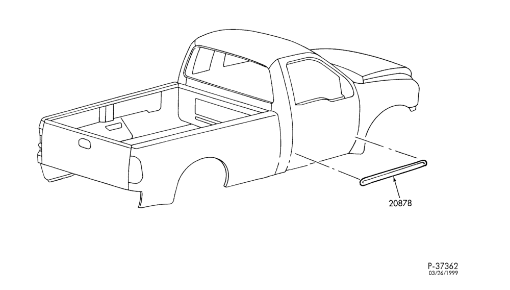 Схема MOULDING - REGULAR CAB - BODY SIDE LOWER (F-SUPER DUTY)