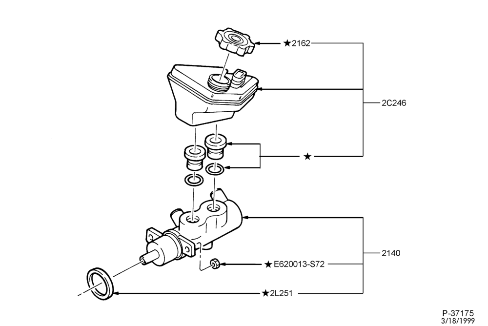 Схема BRAKES-Brake master cylinder assembly - with ABS