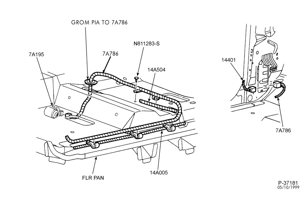 Схема WIRE ASSEMBLY - TRANSFER CASE SHIFT CONTROL-Wire assembly transfer case shift control-F150 Supercrew