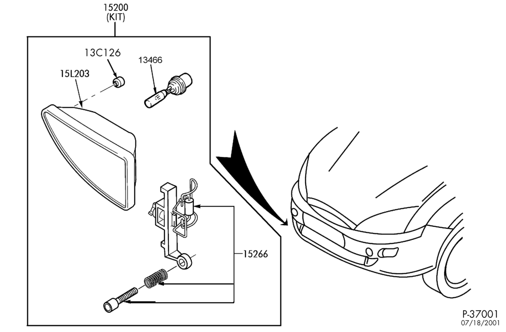 Схема LAMPS-Fog lamps & related parts - without SVT