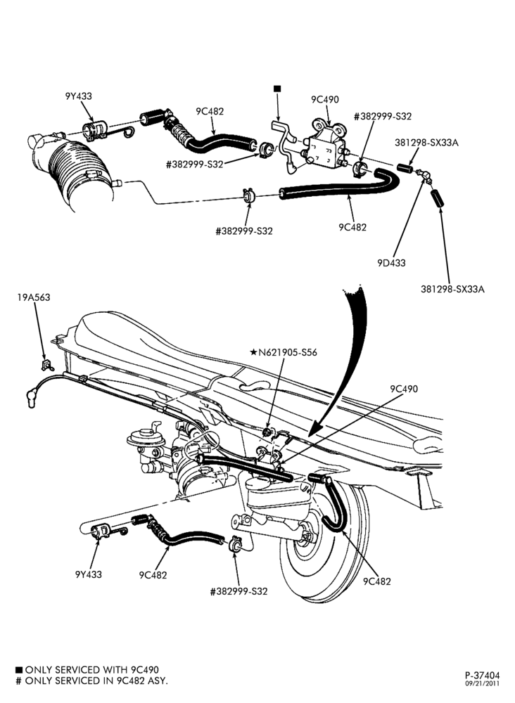 Схема 6 CYL. 3.0L - DOHC-Manifold assembly - vacuum outlet