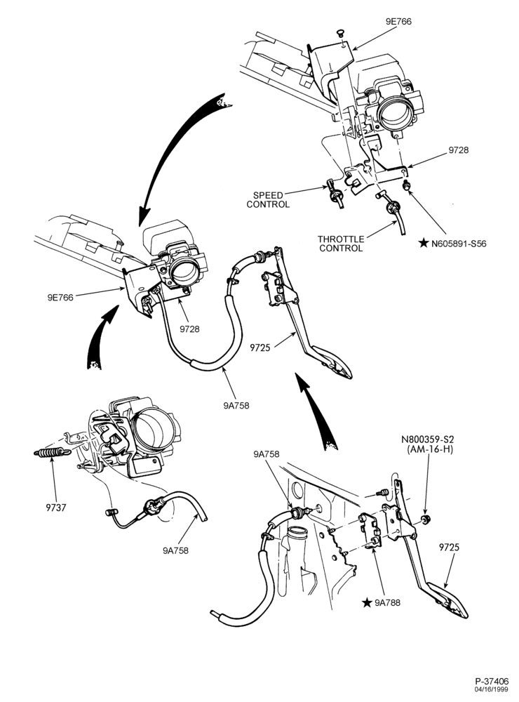 Схема 6 CYL. 3.0L - DOHC-Accelerator linkage