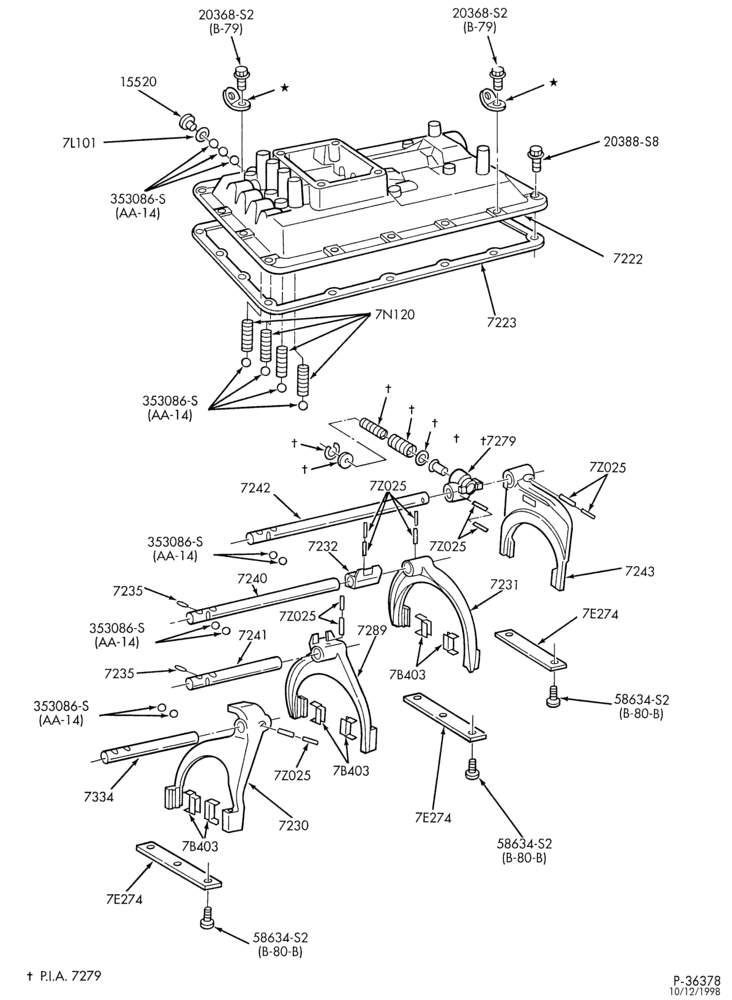 Схема EXTERNAL PARTS-GEARSHIFT MECHANISM - MAIN TRANSMISSION - 6 speed - FS-5306-F650/750